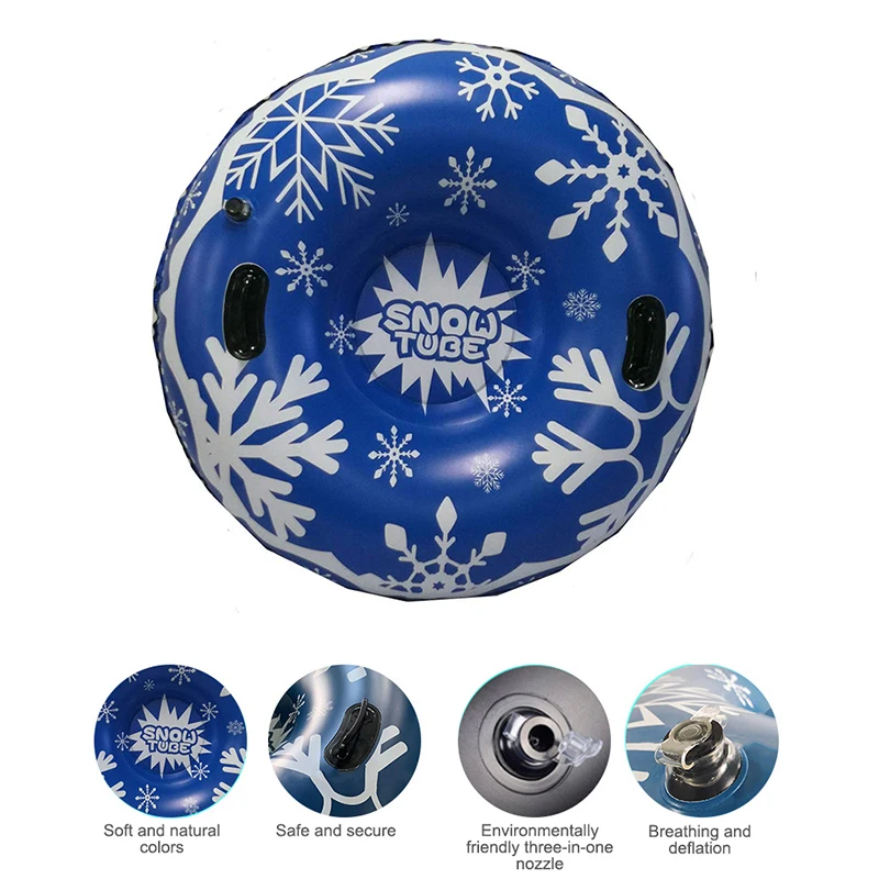 

Ski Ring Circle With Handle Inflatable Thickened Size Circle Kids Winter Christmas Gifts Toy Snowboarding Floated Skiing Board
