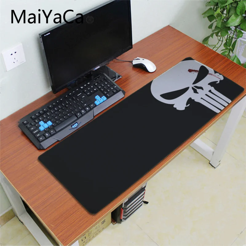 Игровой коврик для мыши Maiyaca с логотипом черепа игровой клавиатура ноутбук