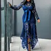 Vintage Party Sexy Black Lace Long Dress Plus Big Size Large M-XXXL 4XL Women Mesh Hollow Bodycon Blue African Maxi Dress Ladies ► Photo 3/6