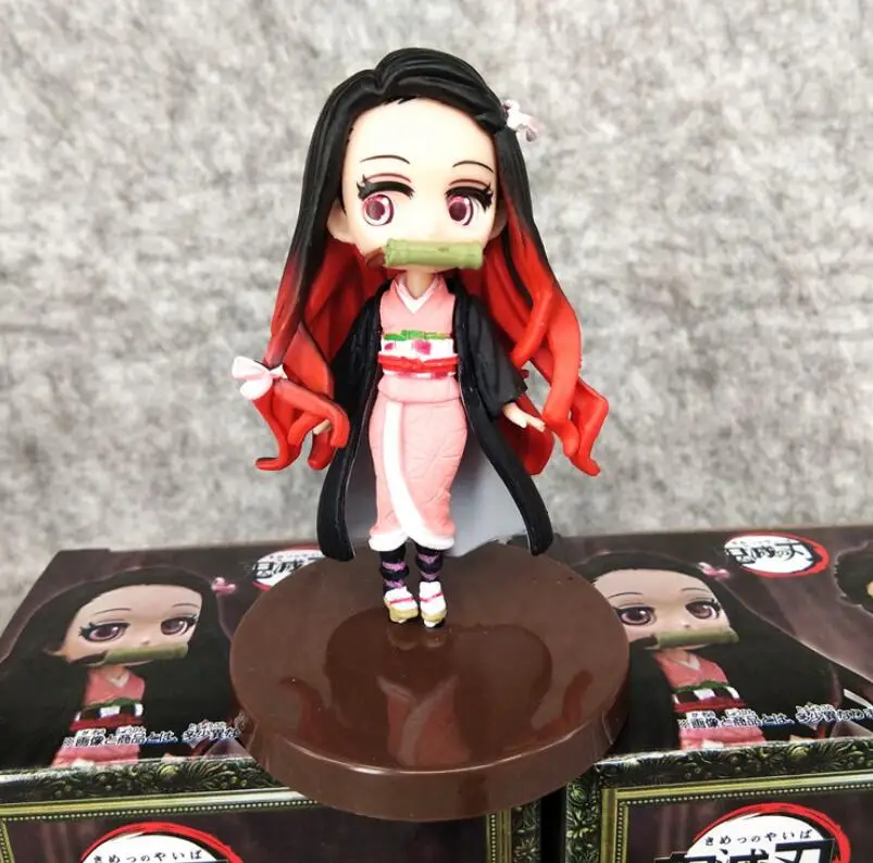 2 шт./компл. аниме демон убийца Kimetsu без Yaiba рисунок камадо Tanjirou камадо Nezuko фигурка игрушки 7 см подарки
