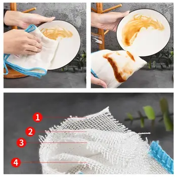 

Household Multifunctional Wood Fiber Cleaning Cloth Kitchen Cleaning Oil Clean Non-stick Cloth Dish Easy Tools To Q4Y9
