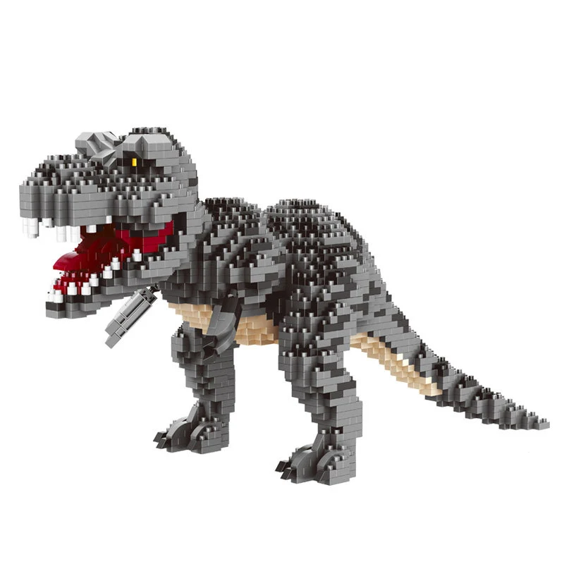 

Mini Jurassic Dinosaur World Tyrannosaurus Rex Velociraptor Block Set Balody Compatible Kids Building Toy with manual