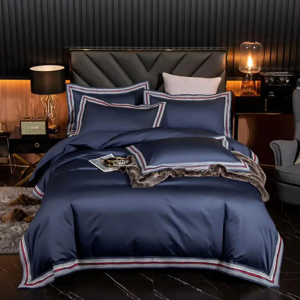 

Svetanya Egyptian Cotton Bedding Set Simple Brief flat sheet pillowcase Duvet Cover Linen sets