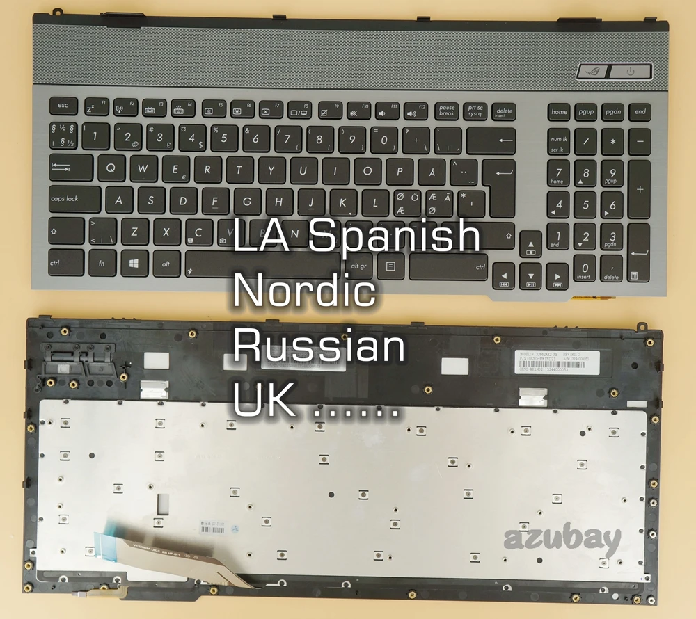 Teclado sd Espanhol Nórdico Russo Teclado para Asus G55v G55vw V132662ak2 0knb0-b410ru00 B410uk00 com Iluminação de Fundo