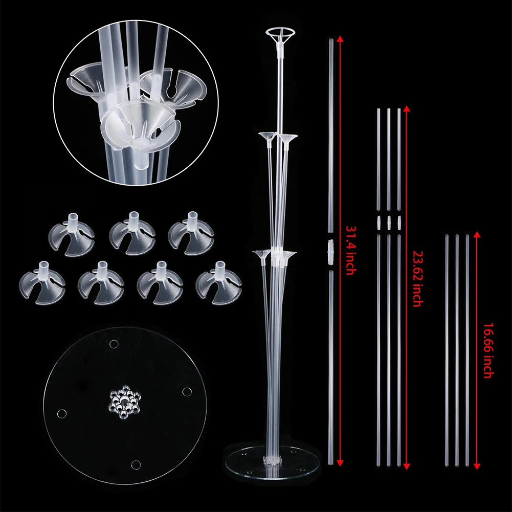 Birthday Balloon Column Kit Plastic Balloon Arch Stand With Base And Pole For Birthday Party Latex Balloons Holder Wedding