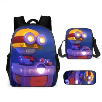 

3PCS School Bag Set 3D Printing Games BS School Backpack For Teenagers Girls Student Travel Book Bag Cartoon Mochila
