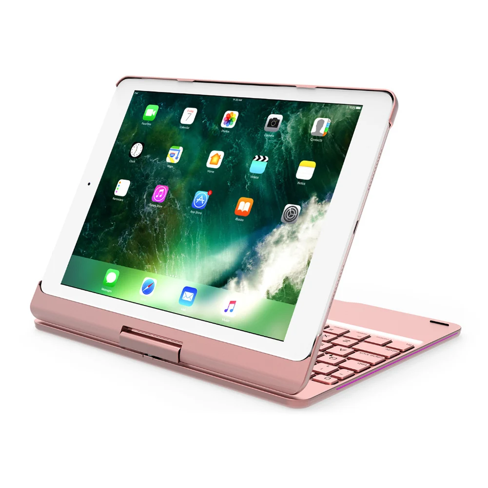Вращающийся дыхательный светильник Bluetooth клавиатура для нового iPad / Pro 9,7/Air2