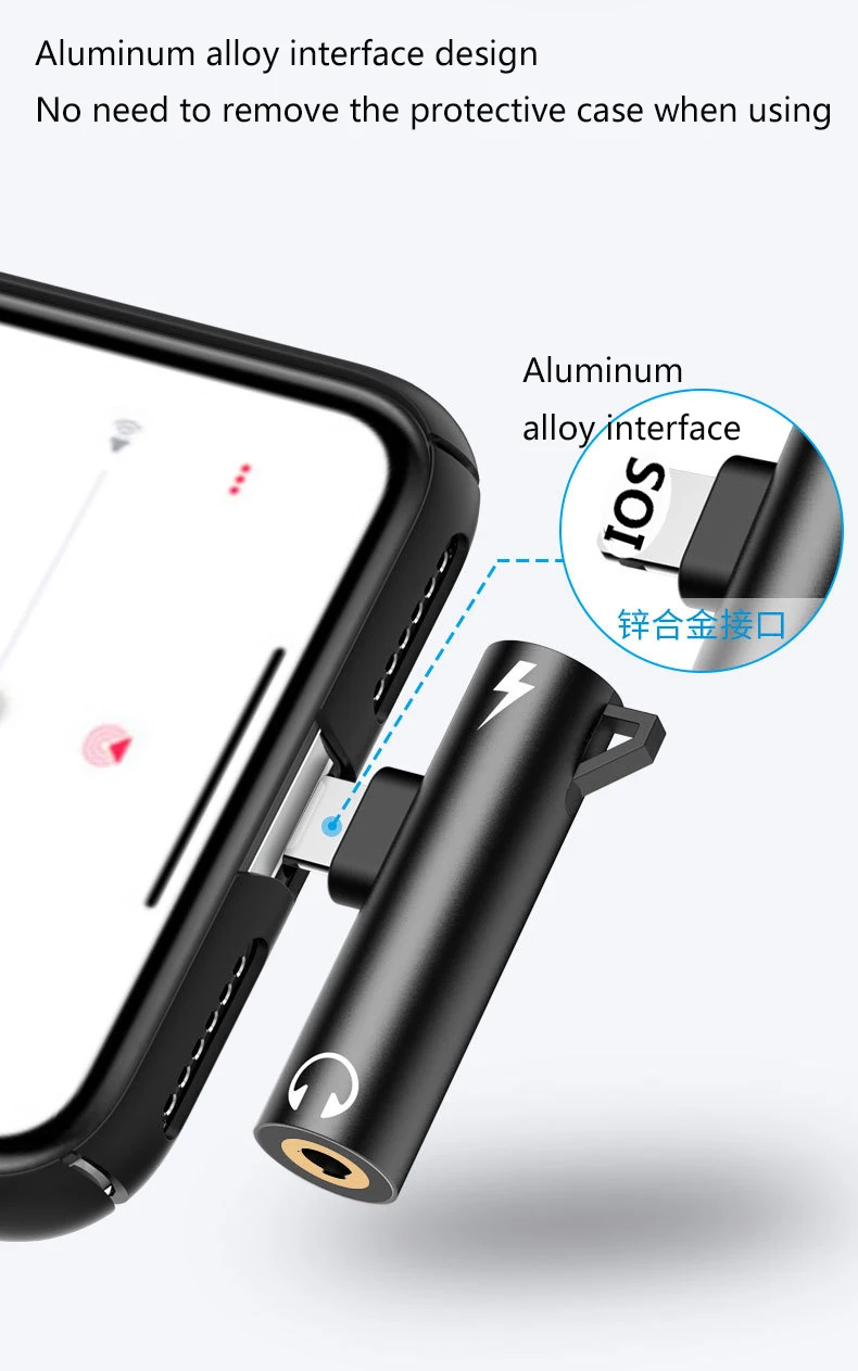 Для Apple 3,5 мм разъем для наушников адаптер для iPhone X 7 8 Plus XS Max XR аудио зарядный сплиттер для наушников AUX разъем конвертер
