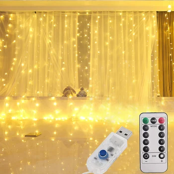 

Wedding Holiday LED Decorative Lights Christmas Gypsophila Background Lights Romantic Curtain String Lights Colored UD88