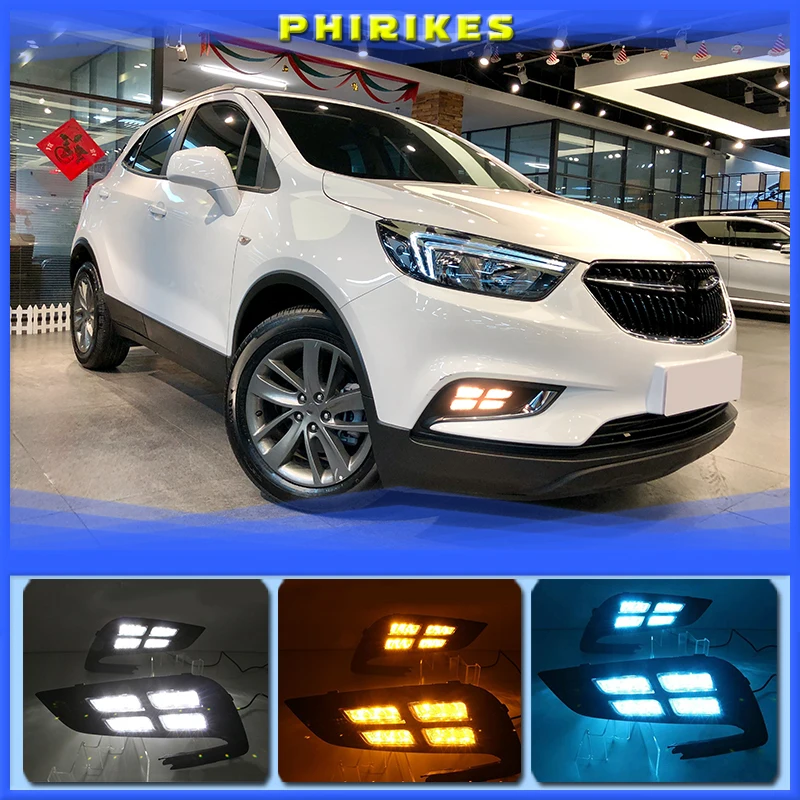 1 set For Buick Encore Opel Mokka 2017 2018 12V ABS LED DRL Daytime Running Lights Daylight With