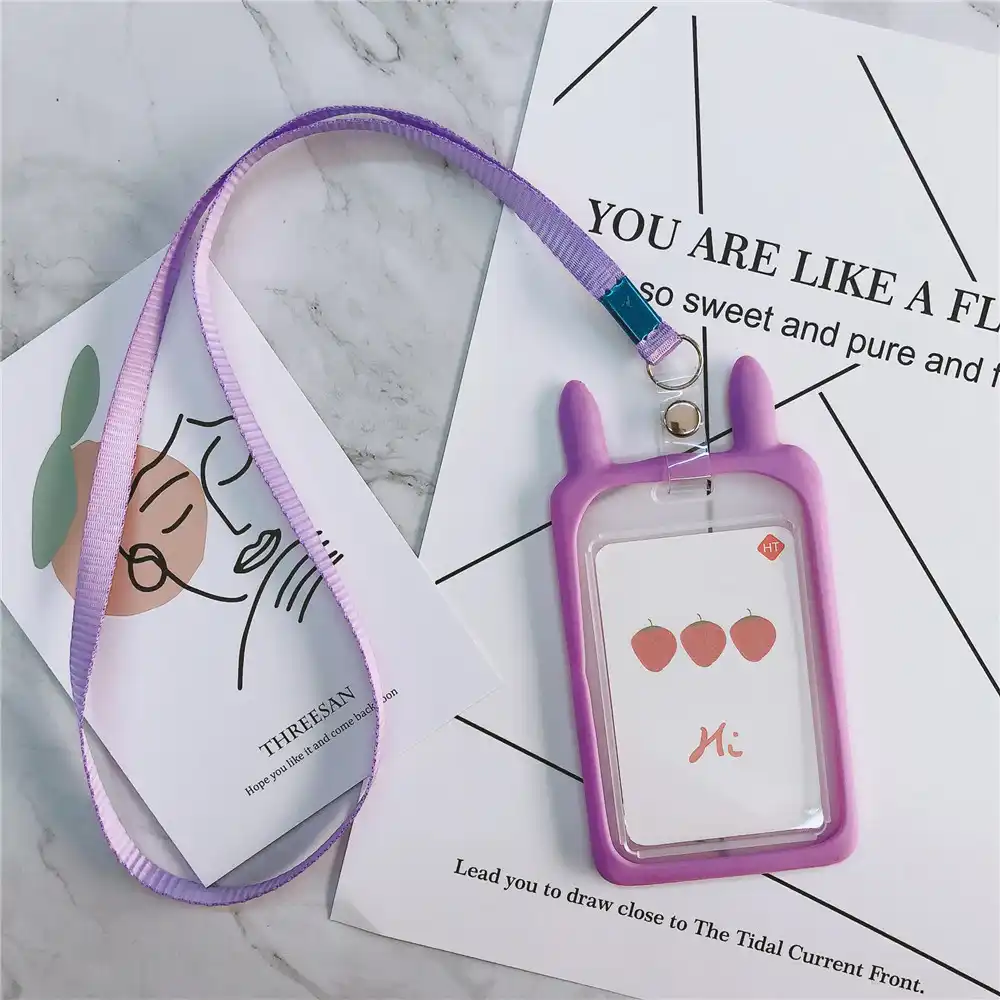 高品質クレジットカードidホルダーかわいい漫画シリコーンバスカードケースキーホルダー荷物タグ小物 Card Id Holders Aliexpress