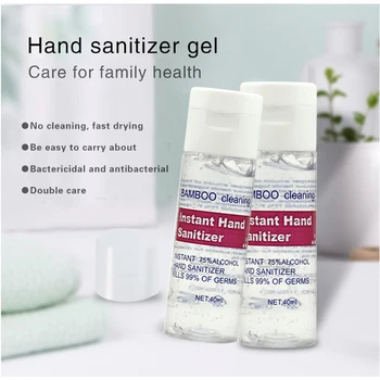 

3PC Free Hand Sanitizer 30ml/40ml Gel 75% Alcohol Mild Quick Drying Remover Portable Daily Cleaner Cleaning Health Care