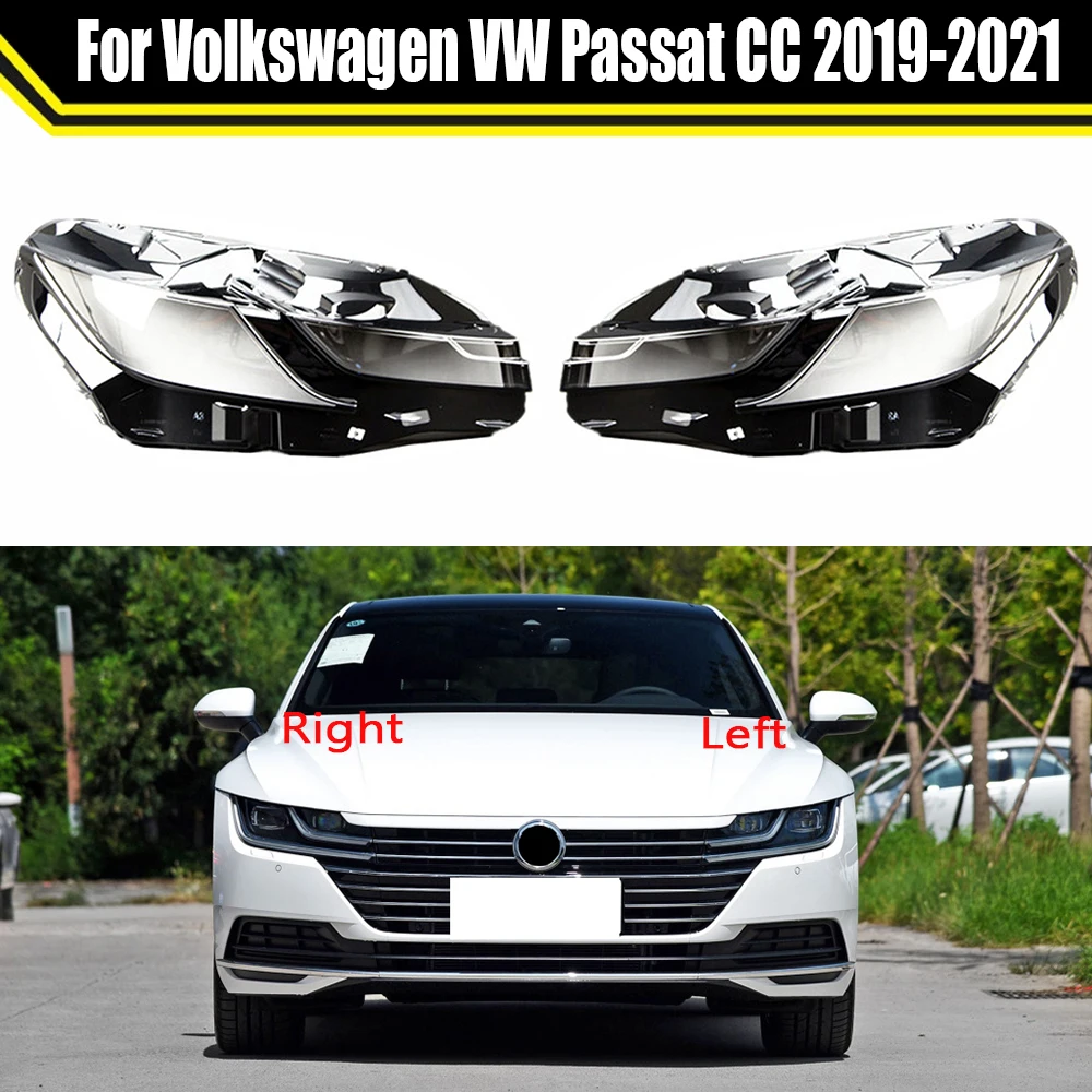 

Front Headlight Cover Headlamp Lampshade Lampcover Head Lamp Light Covers Glass Lens Shell For Volkswagen VW CC 2019 2020 2021