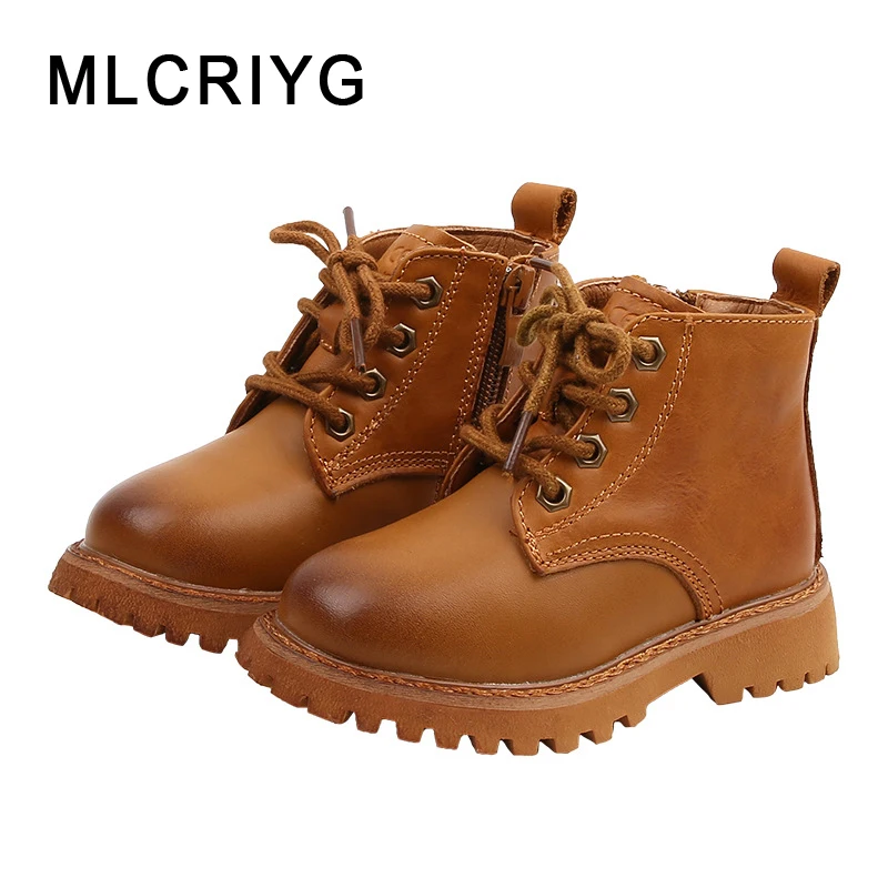 

Autumn New Kids Martin Boots Baby Girls Genuine Leather Shoes Children Ankle Boots Boys Black Brand Boots Toddler Fashion Boots