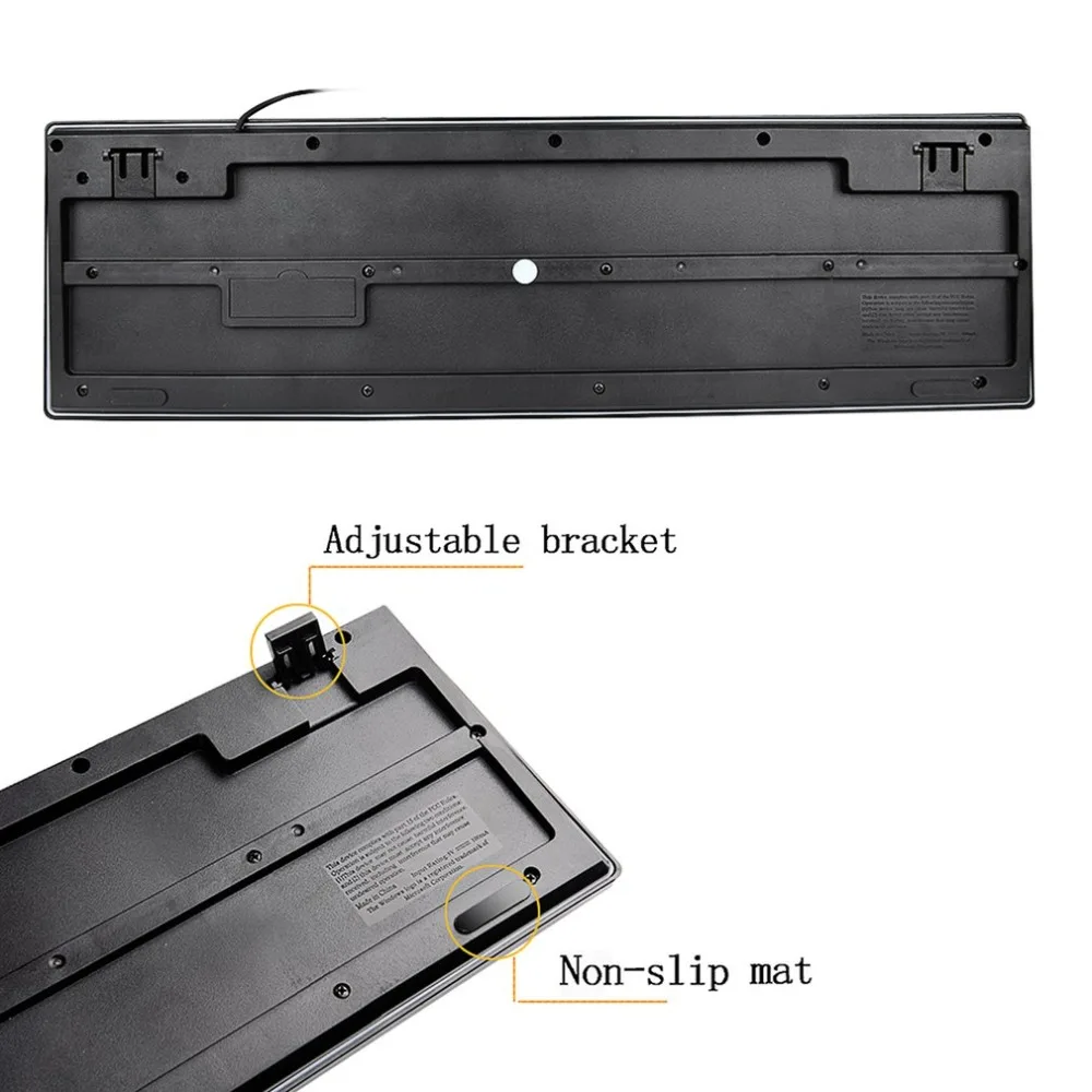 Красочная подсветка игровая клавиатура механическая ручная пластиковая панель плавающая клавиша 19 ключ