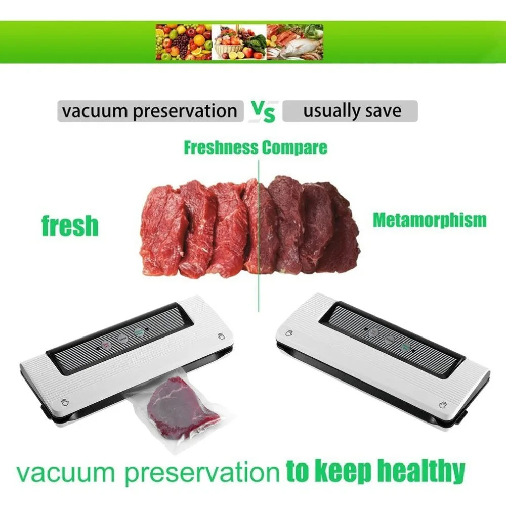 Многофункциональный вакуумный упаковщик-сохранение и хранение продуктов питания или вакуумная Влажная и сухая Совместимость с рулоном вакуумных пакетов