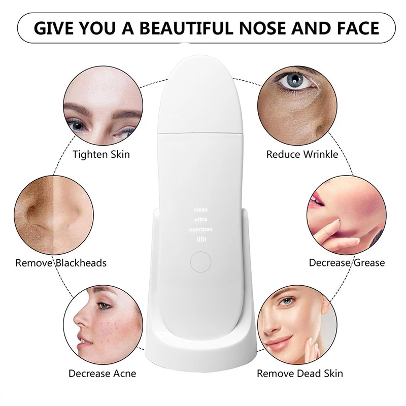 

Ultrasonic Facial Cleansing Device Pore Cleaning and Exporting Device Ultrasonic Peeling Machine Blackhead Shoveling Machine