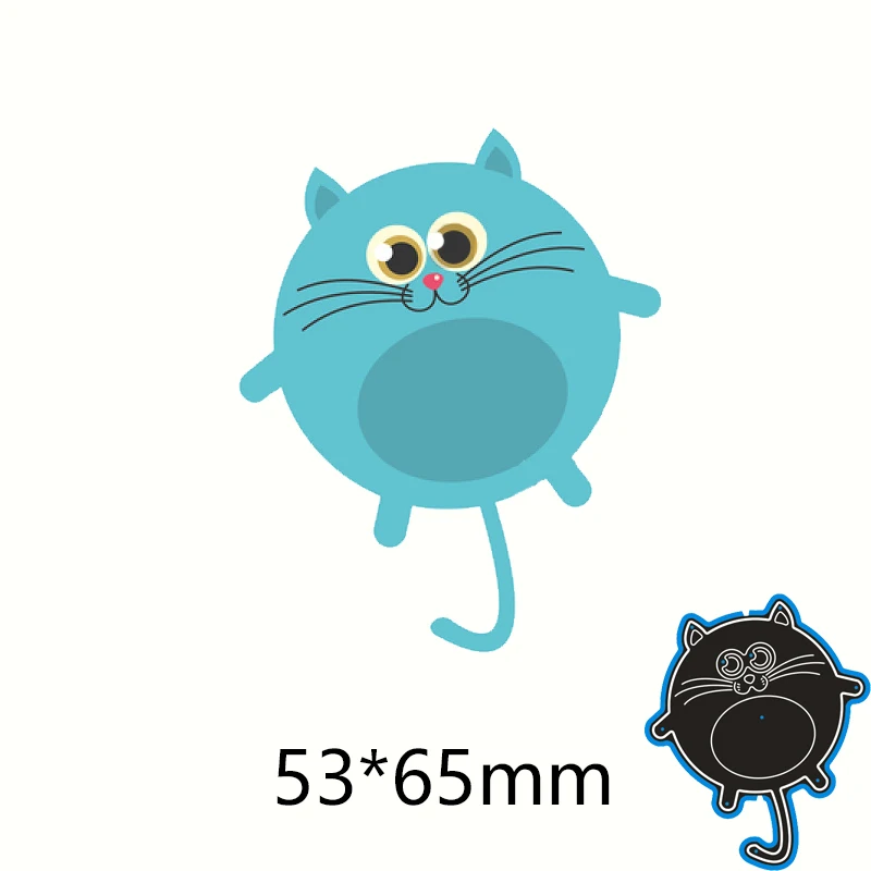 Металлические высечки в виде кошки 53*65 мм для скрапбукинга|Вырубные штампы| |