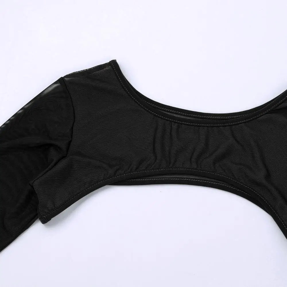 Сексуальная Женская танцевальная одежда из прозрачной сетки с длинным рукавом, прозрачный топ для танца живота, блузки, костюм для танца живота
