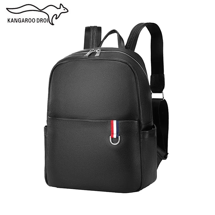 

Dermal Leather MEN'S Backpack Multi-functional Waterproof Casual Computer Bag Full-grain Leather Large-Volume Backpack