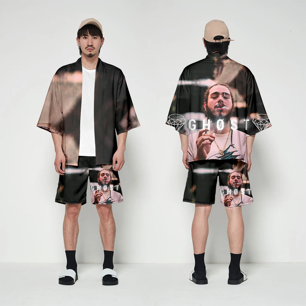 Post malone 3D принтованное летнее весеннее Спортивное кимоно унисекс с коротким рукавом Футболка трендовая повседневная с коротким рукавом