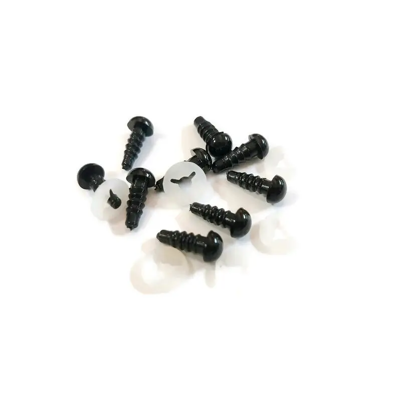Safety Animal Black Eyes Plastic Crochet Eyes For Teddy Bear Puppet Toy Amigurumi Doll 4.5mm-24mm Can Be Choosen
