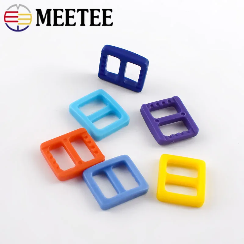 Цветные пластиковые пряжки Meetee 10 мм С Регулируемыми пряжками 100 шт.|adjustable buckles|plastic