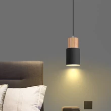 

Nordic E27 Chandelier Simple Wood Pendant Lights LED Hang Lamp Colorful Fixture Kitchen Bar Hotel Home Indoor Decor