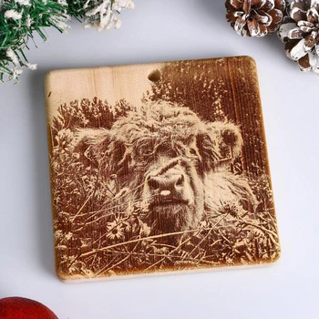 

Square cutting board made of cedar "Bychok" No. 5, solid 5269540