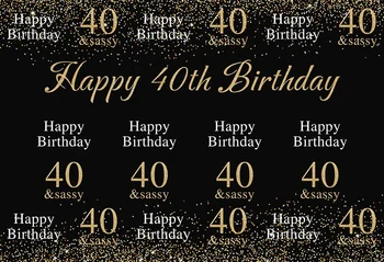 

40th birthday party background photography backdrops vinyl Fotografia photo backgrounds for photo studio accessories lv-1666