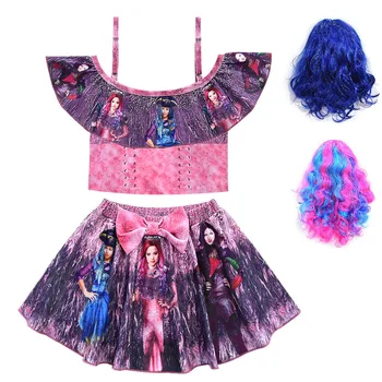 

Disney Descendants 3 Mal&Uma Ursula Girls Swimwear bikin Two-Piece Swimwear Bathing Bikini Summer Bathing Suits Kids dolls