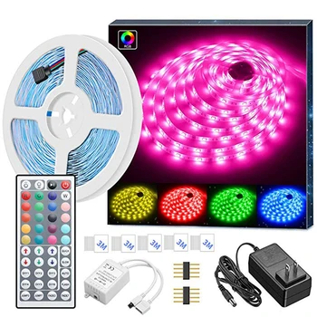 

LED Strip Lights 6.4ft RGB 5050 LED Tape Lights, Color Changing with Remote for Home Lighting Kitchen Bed Flexible Strip Lights