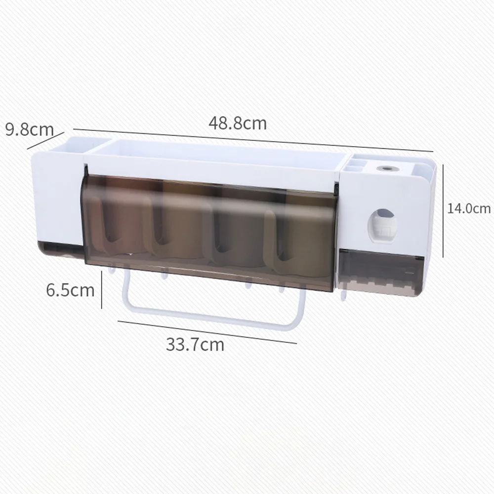 Держатель для зубных щеток, набор аксессуаров для ванной комнаты, автоматический диспенсер для зубной пасты, настенная стойка, органайзер для ванной, чехол, коробка - Цвет: Type 3