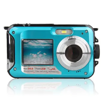 

Double Screen Underwater Camera HD Waterproof Photo Shooting Video Recording Sports Diving LED Flash Digital Video Camera