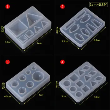 

Free shipping Wholesale Silicone Mold DIY Geometric Triangle Mirror Craft Jewelry Making Decorative Cake