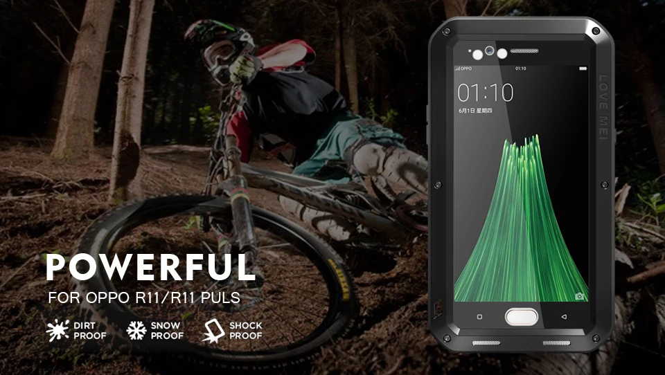 Любовь Мэй Алюминиевый металлический чехол для OPPO R11/для OPPO R11 Plus чехол мощный Броня ударопрочный жизни водонепроницаемый чехол R11/R11Plus