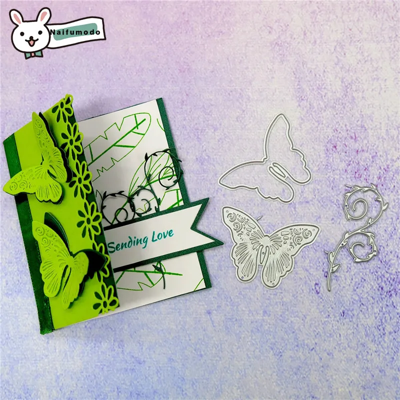 

Naifumodo Cutting Dies Metal Dies Butterfly Die Scrapbooking Album Card Making Embossing Stencil Diecuts Decoration