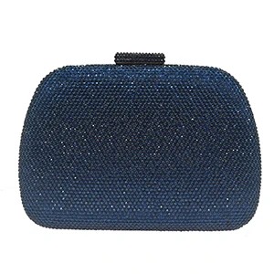 Navy Blue XIYUAN вечерние сумочки-клатчи с кристаллами фиолетовые вечерние сумочки модные дамские сумочки с бриллиантами мини-сумочки - Цвет: Navy Blue