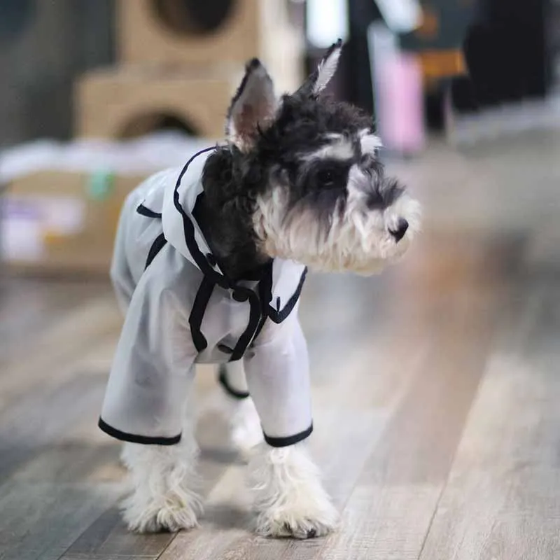 Водонепроницаемый комбинезон плащ с капюшоном для собак для щенков дождевые пальто плащ костюмы Одежда для маленьких товары для животных, собак 10A