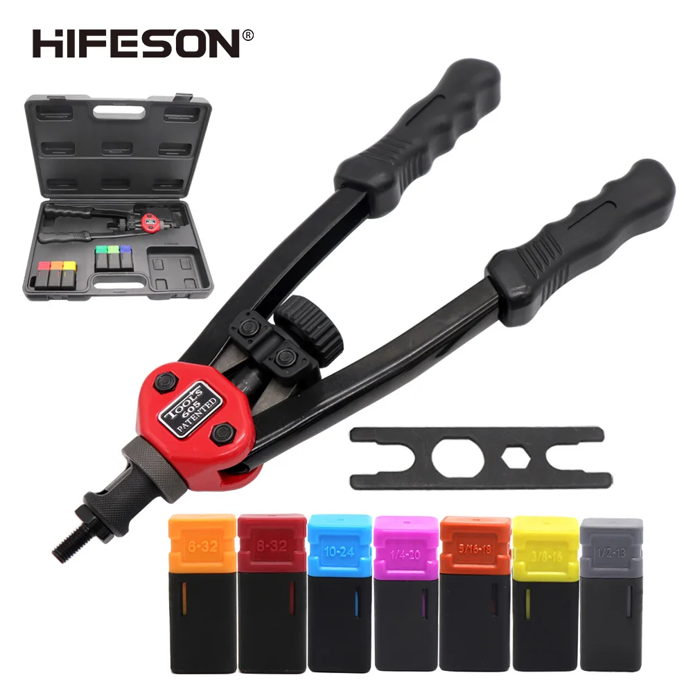Rivet Nut Gun Auto Riveter BT-605/BT-606 Hand Insert Rivet Nut Tool Manual Mandrels 6-32 8-32