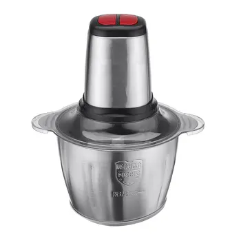 

3L Capacity Stainless Steel 2 Speeds Electric Chopper Meat Grinder Multifunction Mincer Food Processor Slicer For Meat Bean 300W