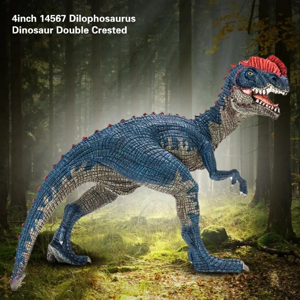 4 дюйма в стиле Парк Юрского периода Dilophosaurus динозавров игрушки PVC Моделя с