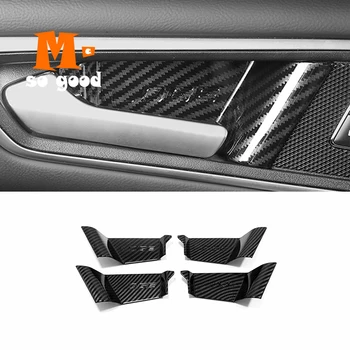 

ABS Carbon fiber Car Inner Armrest Door Bowl Decoration Cover Trim Car Styling 2015 2016 17 2018 Accessories 2pcs For Ford Edge