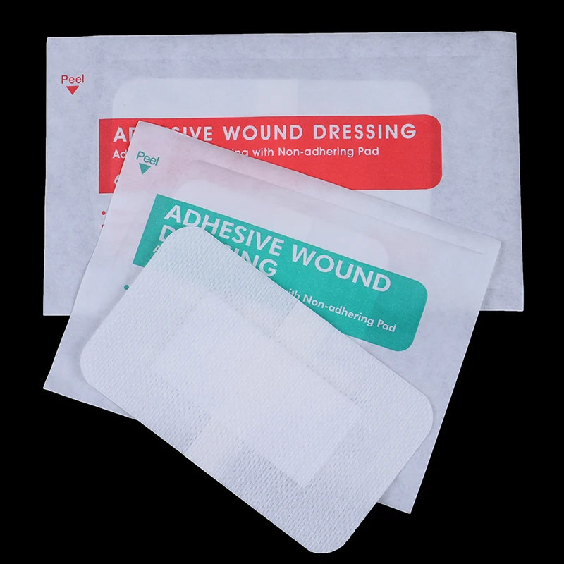 10pcs 6x7cm 6x10cm Breathable Self-adhesive Wound Dressing Band Aid Bandage Large Wound First Aid Wound Hemostasis