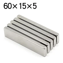 1/2/5 Pcs 60x15x5 Block NdFeB Neodymium Magnet N35 Super Powerful imanes Permanent Magnetic