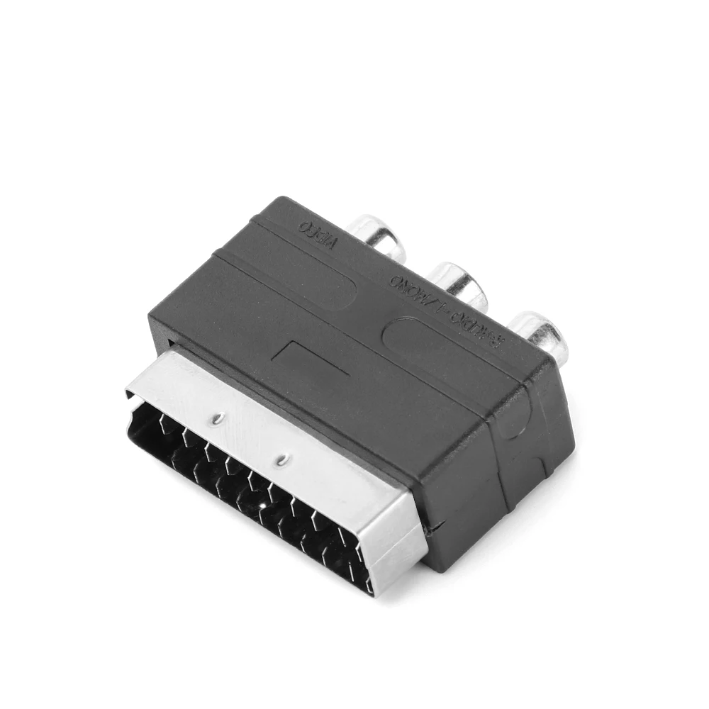 Spina Maschio Scart Da 10 Pezzi A 3Rca Phono Femmina Per Ps4 Adattatore Da 21Pin Ingresso Av Tv Audio Video Per Wii Dvd Vcr Connector Game