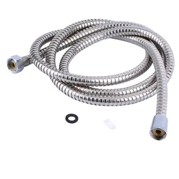 

New 2m Standard Flexible Stainless Steel Chrome Shower Head Bathroom Hose Pipe hot selling Hot Search