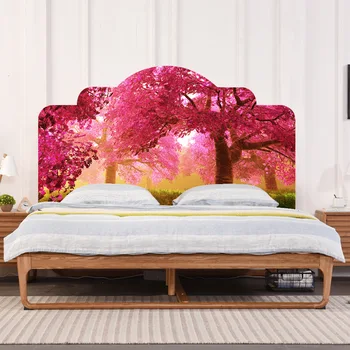 

Romantic Sakura Headboard Wall Stickers Bedside Backrest Decorative Art Wall Decals for Kids Rooms Bedroom Home Decor HBS014