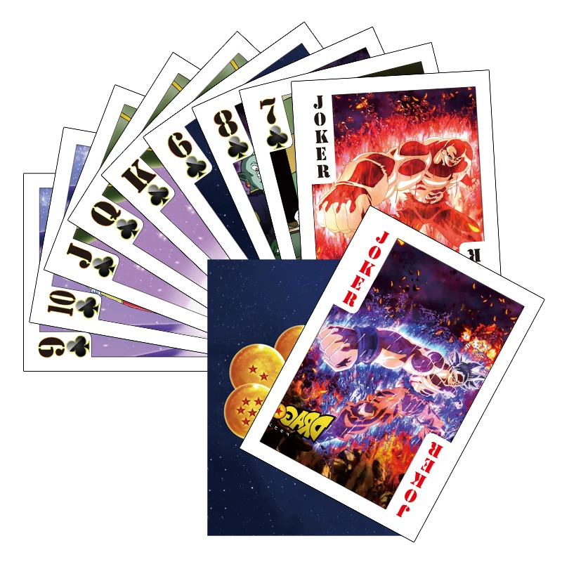 

54pcs/set Dragon Ball Super Saiyan Goku Jiren Poker Game Action Toy Figures Commemorative Edition Collection Cards Free Shipping