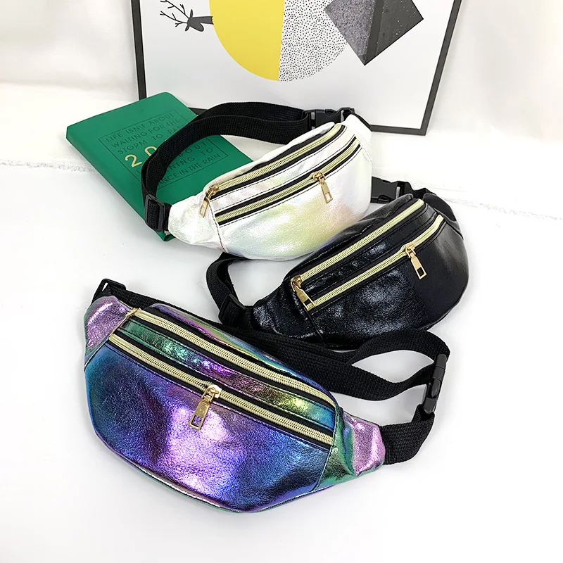 

Bag Europe And America Autumn And Winter Super Cool Laser-Shaped Multi-Compartment Wallet Chest Pack Phone Coin Purse